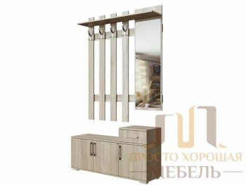 Прихожая №3 Вешалка с зеркалом 1200 (4 крючка) в Нытве - nytva.mebel-74.com | фото