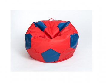 Кресло-мешок Мяч большой Экокожа красно-синее в Нытве - nytva.mebel-74.com | фото