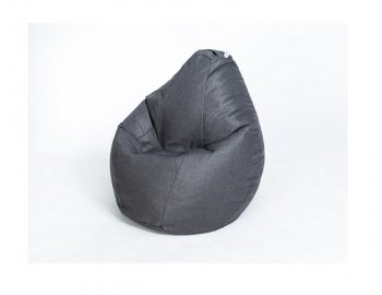 Кресло-мешок Груша велюр темно - серое среднее в Нытве - nytva.mebel-74.com | фото