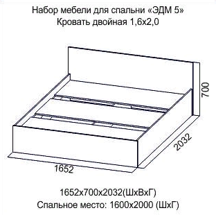 Кровать 1600 Эдем-5 в Нытве - nytva.mebel-74.com | фото