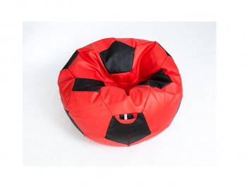 Кресло-мешок Мяч большой Экокожа красно-черное в Нытве - nytva.mebel-74.com | фото