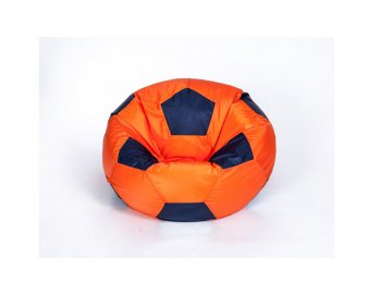 Кресло-мешок Мяч малый оранжево-черное в Нытве - nytva.mebel-74.com | фото