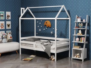 Детская кровать-домик из массива березы Соня-6 (Белый/Лак) в Нытве - nytva.mebel-74.com | фото