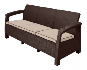 Диван Yalta Premium Sofa 3 Set (Ялта) шоколадный (+подушки под спину) в Нытве - nytva.mebel-74.com | фото