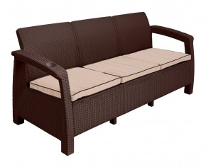 Диван Yalta Premium Sofa 3 Set (Ялта) шоколадный (+подушки под спину) в Нытве - nytva.mebel-74.com | фото