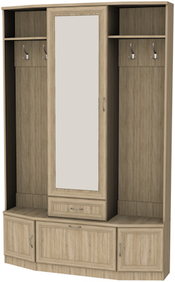 Шкаф для прихожей с зеркалом арт.600 в Нытве - nytva.mebel-74.com | фото