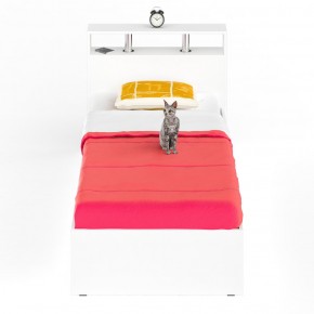 Камелия Кровать 0900, цвет белый, ШхГхВ 93,5х217х78,2 см., сп.м. 900х2000 мм., без матраса, основание есть в Нытве - nytva.mebel-74.com | фото