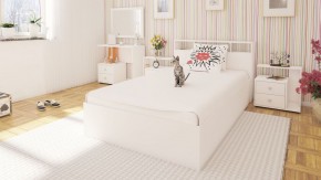 Камелия Кровать 1200, цвет белый, ШхГхВ 123,5х217х78,2 см., сп.м. 1200х2000 мм., без матраса, основание есть в Нытве - nytva.mebel-74.com | фото