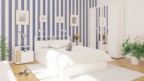 Камелия Кровать 1400, цвет белый, ШхГхВ 143,5х217х78,2 см., сп.м. 1400х2000 мм., без матраса, основание есть в Нытве - nytva.mebel-74.com | фото