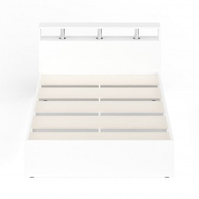 Камелия Кровать 1400, цвет белый, ШхГхВ 143,5х217х78,2 см., сп.м. 1400х2000 мм., без матраса, основание есть в Нытве - nytva.mebel-74.com | фото