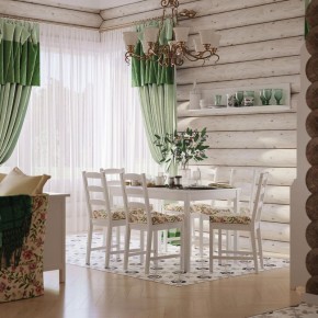 Комлект Вествик обеденный стол и четыре стула, массив сосны, цвет белый в Нытве - nytva.mebel-74.com | фото