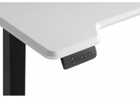 Компьютерный стол Маркос с механизмом подъема 120х75х75 белая шагрень / черный в Нытве - nytva.mebel-74.com | фото