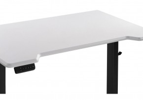 Компьютерный стол Маркос с механизмом подъема 120х75х75 белая шагрень / черный в Нытве - nytva.mebel-74.com | фото