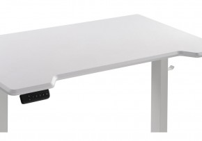 Компьютерный стол Маркос с механизмом подъема 120х75х75 белый / шагрень белая в Нытве - nytva.mebel-74.com | фото