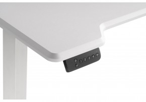 Компьютерный стол Маркос с механизмом подъема 140х80х75 белый / шагрень белая в Нытве - nytva.mebel-74.com | фото