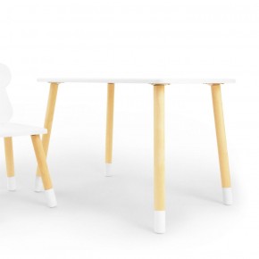 Комплект детской мебели стол и стул Корона (Белый/Белый/Береза) в Нытве - nytva.mebel-74.com | фото