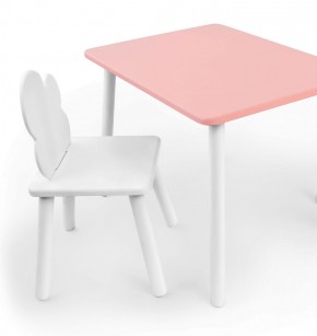 Комплект детской мебели стол и стул Облачко (Розывый/Белый/Белый) в Нытве - nytva.mebel-74.com | фото