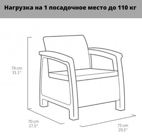 Комплект мебели Корфу Рест (Corfu Rest - without table) графит в Нытве - nytva.mebel-74.com | фото