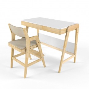 Комплект растущий стол и стул с чехлом 38 попугаев «Вуди» (Белый, Береза, Беж) в Нытве - nytva.mebel-74.com | фото