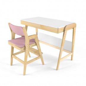 Комплект растущий стол и стул с чехлом 38 попугаев «Вуди» (Белый, Береза, Розовый) в Нытве - nytva.mebel-74.com | фото