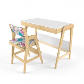 Комплект растущий стол и стул с чехлом 38 попугаев «Вуди» (Белый, Без покрытия, Мечта) в Нытве - nytva.mebel-74.com | фото