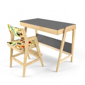 Комплект растущий стол и стул с чехлом 38 попугаев «Вуди» (Серый, Береза, Монстры) в Нытве - nytva.mebel-74.com | фото