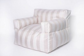 Кресло бескаркасное Уют полоса (Молочный) в Нытве - nytva.mebel-74.com | фото