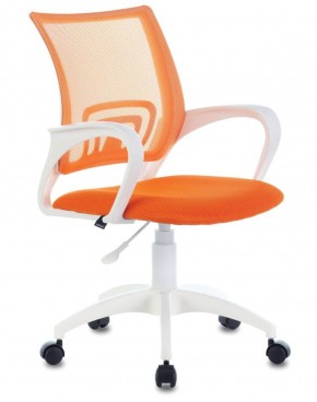 Кресло BRABIX "Fly MG-396W", пластик белый, сетка, оранжевое, 532401, MG-396W_532401 в Нытве - nytva.mebel-74.com | фото
