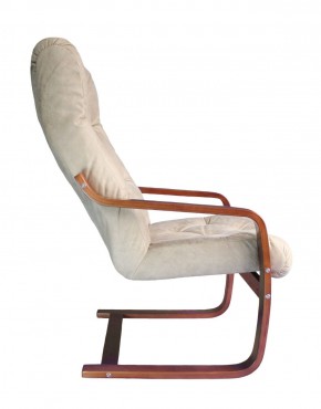Кресло для отдыха (пружинка) Магнат 102-З-КР замша КРЕМ в Нытве - nytva.mebel-74.com | фото