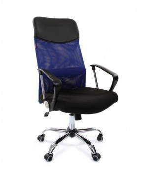 Кресло для руководителя CHAIRMAN 610 N (15-21 черный/сетка синий) в Нытве - nytva.mebel-74.com | фото
