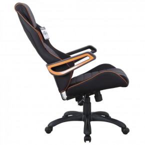 Кресло компьютерное BRABIX Techno Pro GM-003 (ткань черное/серое, вставки оранжевые) 531813 в Нытве - nytva.mebel-74.com | фото
