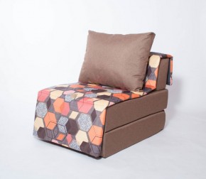 Кресло-кровать бескаркасное Харви (коричневый-геометрия браун) в Нытве - nytva.mebel-74.com | фото