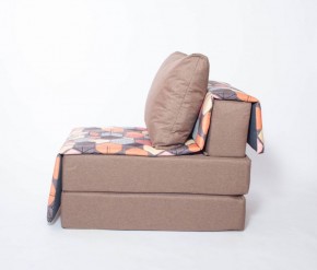 Кресло-кровать бескаркасное Харви (коричневый-геометрия браун) в Нытве - nytva.mebel-74.com | фото