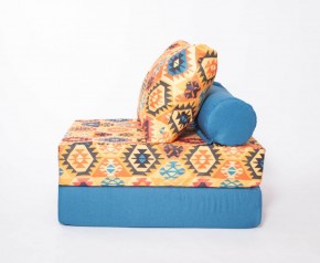 Кресло-кровать-пуф бескаркасное Прайм (мехико желтый-морская волна) в Нытве - nytva.mebel-74.com | фото