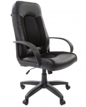 Кресло офисное BRABIX "Strike EX-525" (экокожа черная, ткань черная) 531381 в Нытве - nytva.mebel-74.com | фото