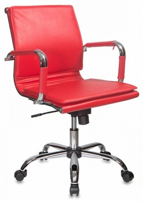 Кресло руководителя Бюрократ CH-993-LOW/RED красный в Нытве - nytva.mebel-74.com | фото