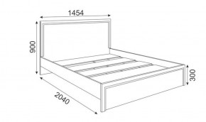 Кровать 1.4 М16 Стандарт с настилом Беатрис (Орех гепланкт) в Нытве - nytva.mebel-74.com | фото