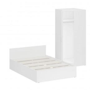 Кровать 1400 + Шкаф угловой Стандарт, цвет белый, ШхГхВ 143,5х203,5х70 + 81,2х81,2х200см., сп.м. 1400х2000 мм., без матраса, основание есть в Нытве - nytva.mebel-74.com | фото