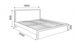 Кровать 1.6 М07 Стандарт с основанием Беатрис (Орех гепланкт) в Нытве - nytva.mebel-74.com | фото