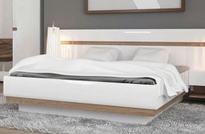 Кровать 160/TYP 92, LINATE ,цвет белый/сонома трюфель в Нытве - nytva.mebel-74.com | фото