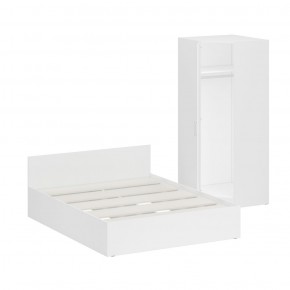 Кровать 1600 + Шкаф угловой Стандарт, цвет белый, ШхГхВ 163,5х203,5х70 + 81,2х81,2х200см., сп.м. 1600х2000 мм., без матраса, основание есть в Нытве - nytva.mebel-74.com | фото