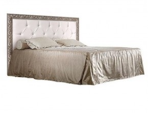 Кровать 2-х спальная (1,4 м) Тиффани штрих-лак/серебро с мягким изголовьем (ТФКР140-2) в Нытве - nytva.mebel-74.com | фото