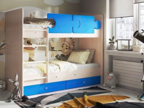 Кровать двухъярусная "Тетрис" (щиты) с бортиками + ящики в Нытве - nytva.mebel-74.com | фото