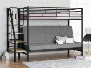 Кровать двухъярусная с диваном "Мадлен-3" (Черный/Серый) в Нытве - nytva.mebel-74.com | фото