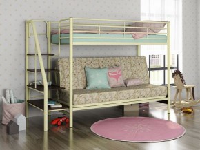 Кровать двухъярусная с диваном "Мадлен-3" (Белый/Фиолетовы) в Нытве - nytva.mebel-74.com | фото