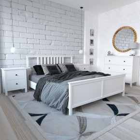 Кровать Ф-156.02 двухспальная 160х200 из массива сосны, цвет белый в Нытве - nytva.mebel-74.com | фото