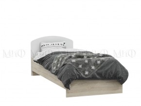 МАРТИНА Кровать 800 с настилом ЛДСП (Белый глянец/дуб сонома) в Нытве - nytva.mebel-74.com | фото