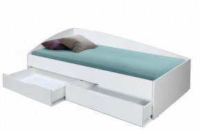 Кровать одинарная "Фея - 3" асимметричная 2000х900 (белая) в Нытве - nytva.mebel-74.com | фото