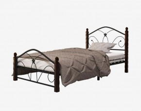 Кровать "Селена 1" Черная (900*2000) (ножки-шоколад) с коваными элементами в Нытве - nytva.mebel-74.com | фото