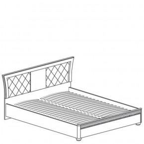 Кровать с мягким изголовьем №198 "Лючия" (1600) Дуб оксфорд серый в Нытве - nytva.mebel-74.com | фото